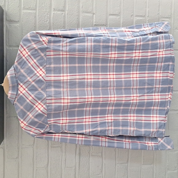 🐎 Mustang Jeans brand button-up long-sleeved plaid shirt. Size medium. - Picture 6 of 10